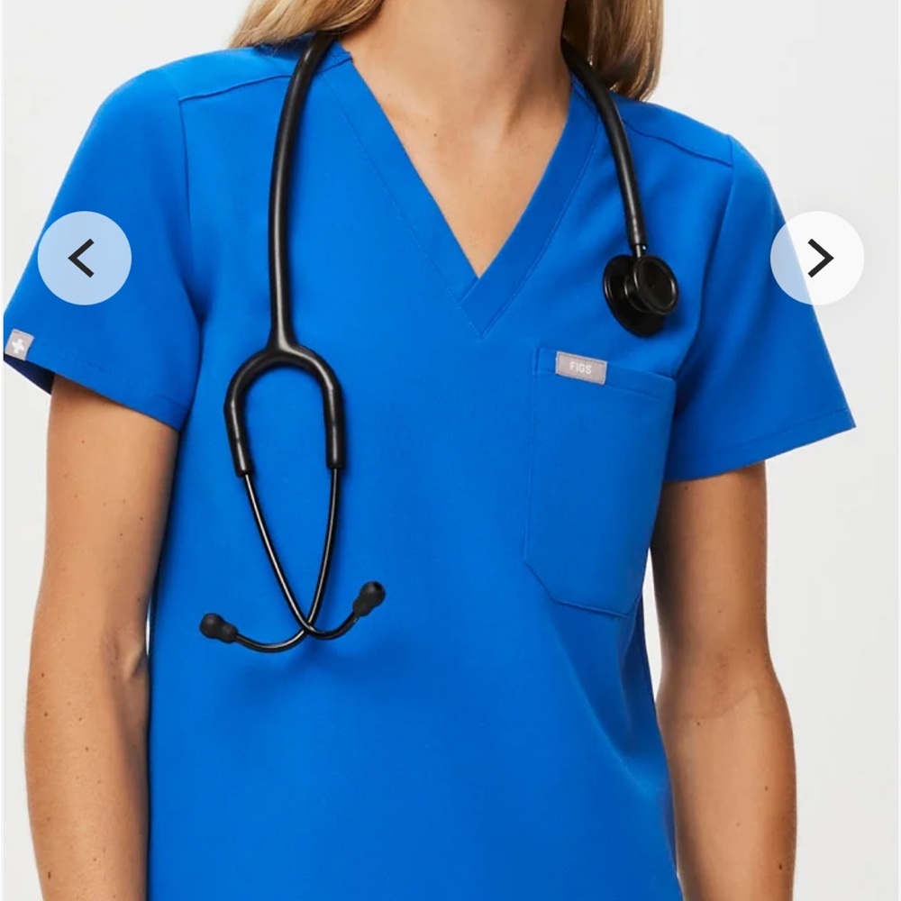 FIGS Catarina Scrub Top - Royal Blue